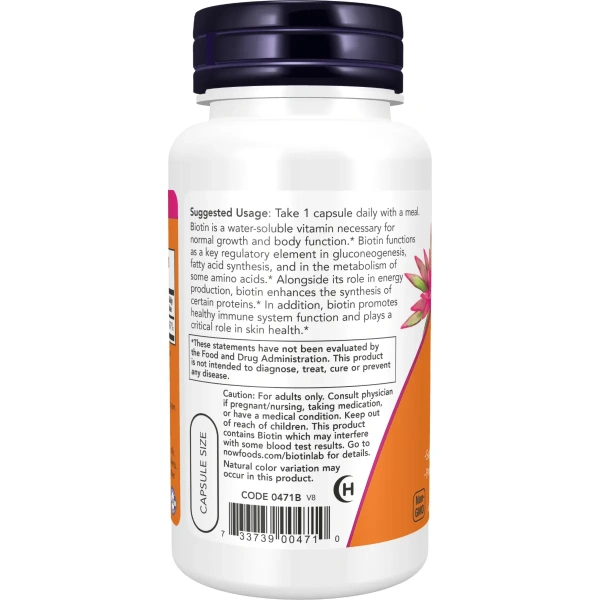 Now Foods, Biotin 5000mcg, 60caps | Now Foods