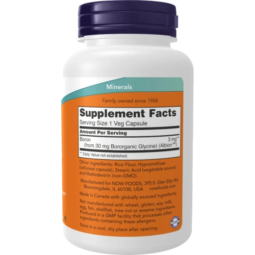 Now Foods, Boron (Boor), 3 mg, 250 kapslit | Now Foods