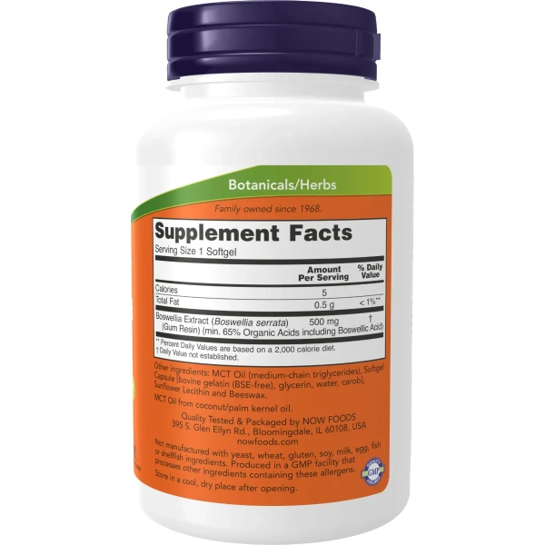 Now Foods, Boswellia Extract, 500 mg, 90 Softgels | Now Foods