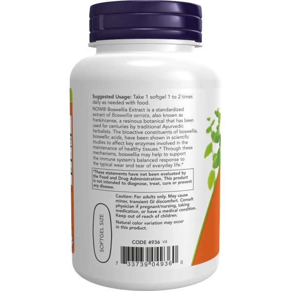 Now Foods, Экстракт босвеллии, 500 мг, 90 мягких таблеток | Now Foods