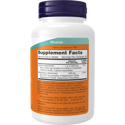 Now Foods - Calcium & Magnesium 100tab | Now Foods