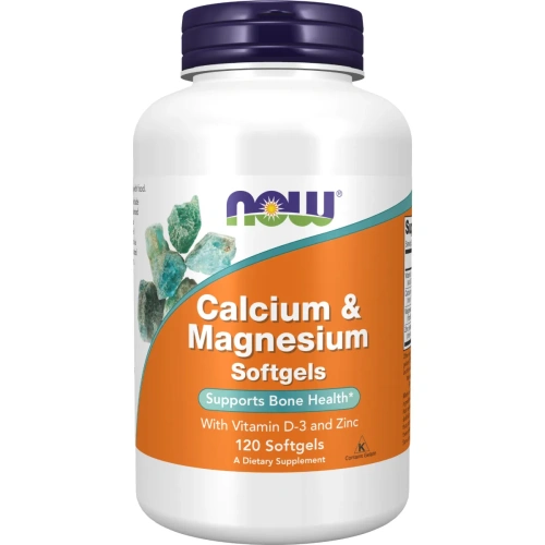 Now Foods, Calcium & Magnesium, with Vitamin D-3 and Zinc, 120 Softgels | Now Foods