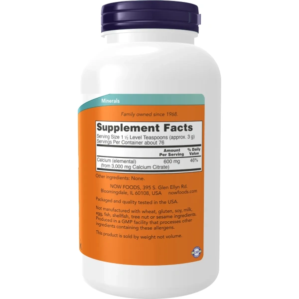 Now Foods, Calcium Citrate (Kaltsiumtsitraat, Pulber), 227g | Now Foods