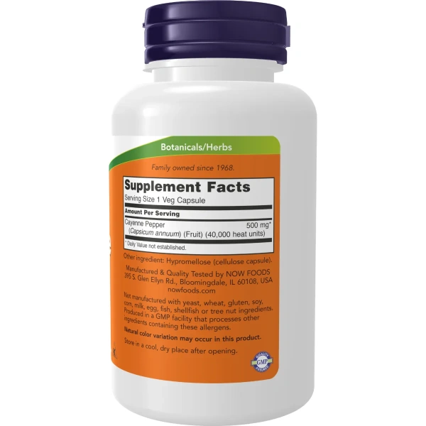 NOW Foods, Cayenne, 500 mg, 100 Veg Capsules | Now Foods