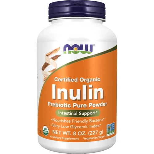 Now Foods, Certified Organic Inulin, Prebiotic Pure Powder, 8 oz (227 g) | Now Foods