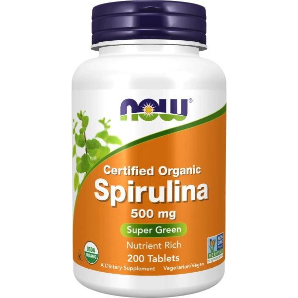 Now Foods, Certified Organic Spirulina, 500 mg, 200 Tablets | Now Foods