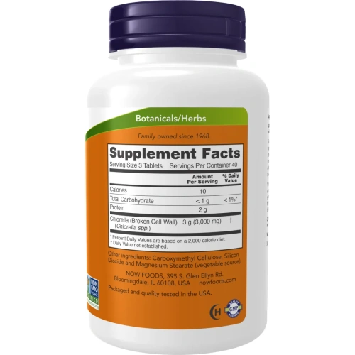 Now Foods, Chlorella (Klorella) 1000mg, 120 tabletti | Superfoods &... 2