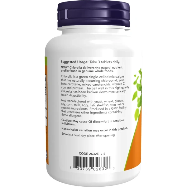 Now Foods, Chlorella 1000mg, 120 tabl | Now Foods