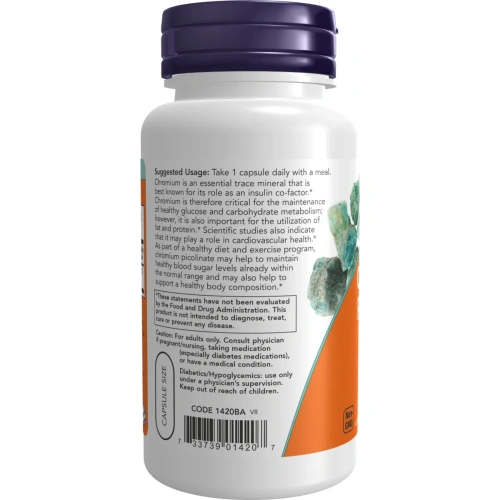 Now Foods, Chromium Picolinate, 200 mcg, 100 Veg Capsules | Now Foods