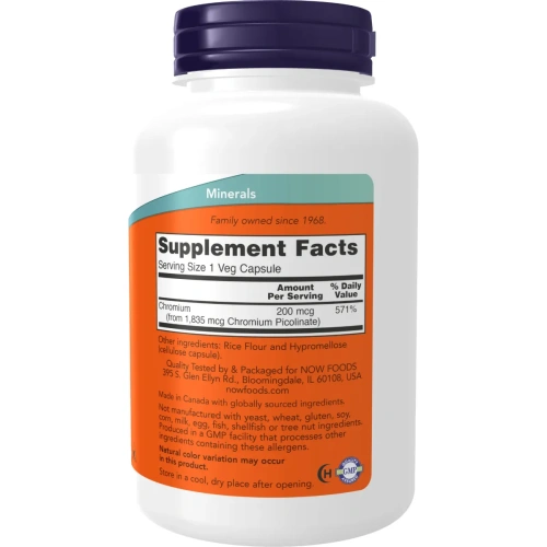 Now Foods, Chromium Picolinate (Kroompikolinaat), 200 mcg, 250 kapslit | Now Foods