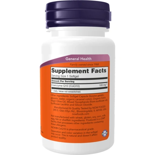 Now Foods, CoQ10, 100 mg, 50 geelkapslit | Now Foods