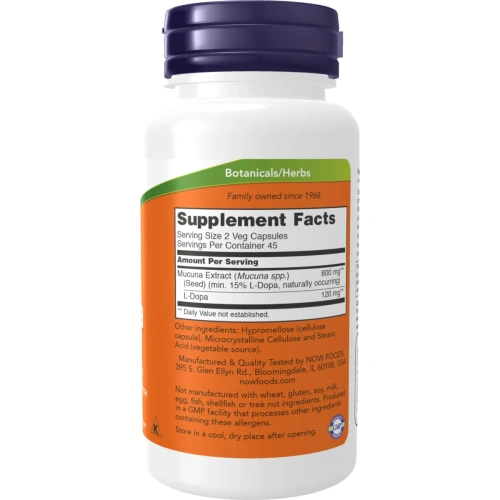 NOW Foods, Dopa Mucuna, 90 Veg Capsules | Now Foods