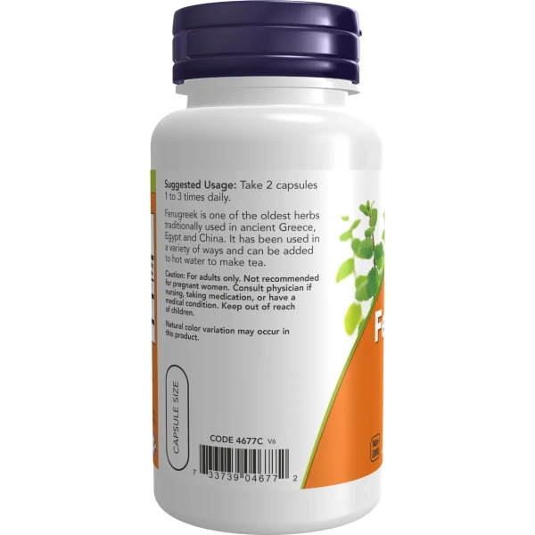 Now Foods, Fenugreek (Lambalääts), 500 mg, 100 kapslit | Now Foods
