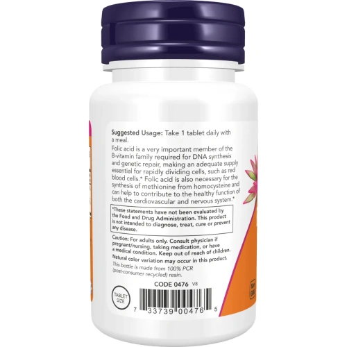 Now Foods, Folic Acid, 800 mcg, 250 Tablets | Now Foods
