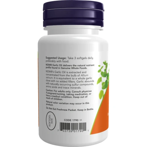 Now Foods, Garlic Oil, 1500 mg, 100 Softgels | Now Foods