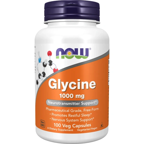 NOW Foods, Glycine, 1,000 mg, 100 Veg Capsules | Now Foods