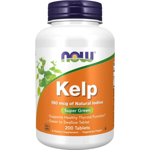 Now Foods, Kelp (Pruunvetikas), 150 mcg, 200 Tabletti | Superfoodid...