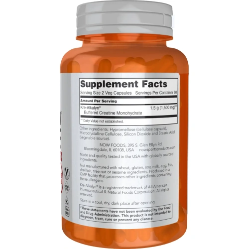 Now Foods, Kre-Alkalyn Creatine, 120 Capsules | Now Foods
