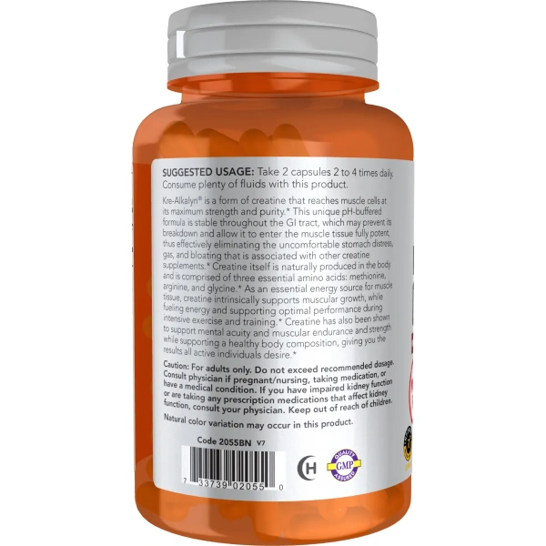 Now Foods, Kre-Alkalyn Creatine, 120 Capsules | Now Foods