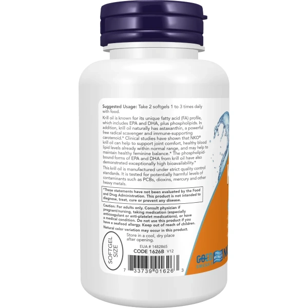 NOW Foods, Krill Oil, 500 mg, 120 Softgels | Now Foods
