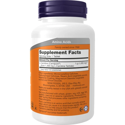 NOW Foods, L-Carnitine, 1000 mg, 50 Tablets | Now Foods