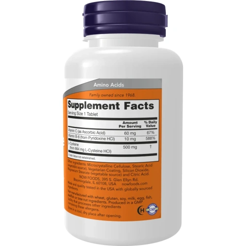 Now Foods, L-Cysteine, 500 mg, 100 Tablets | Now Foods