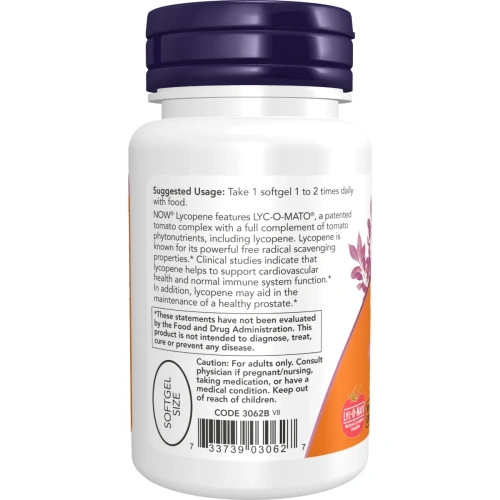 NOW Foods, Lycopene, 20 mg, 50 Softgels | Now Foods