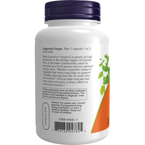 Now Foods, Maca 500mg, 250 kapslit | Now Foods