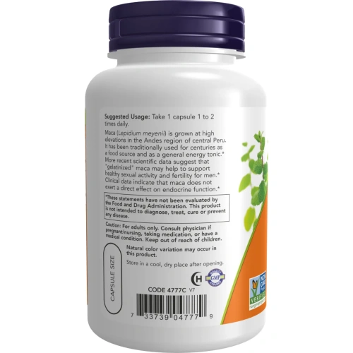 NOW Foods, Maca, Raw, 750 mg, 90 Veg Capsules | Now Foods