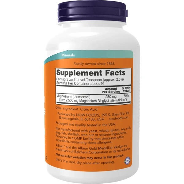 Now Foods, Magnesium Bisglycinate Powder, 8 oz (227 g) | Now Foods