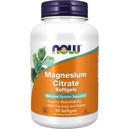 Now Foods, Magnesium Citrate (Magneesiumtsitraat), 90 geelkapslit |...
