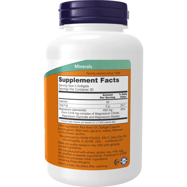 Now Foods, Magnesium Citrate (Magneesiumtsitraat), 90 geelkapslit | Now Foods
