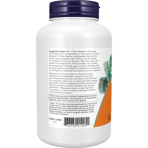 Now Foods, Magnesium Citrate, 100% Pure Powder, (227g) | Now Foods