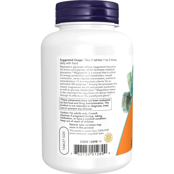 Now Foods, Magnesium Glycinate (Magneesium Glütsinaat), 180 Tabletti | Now Foods
