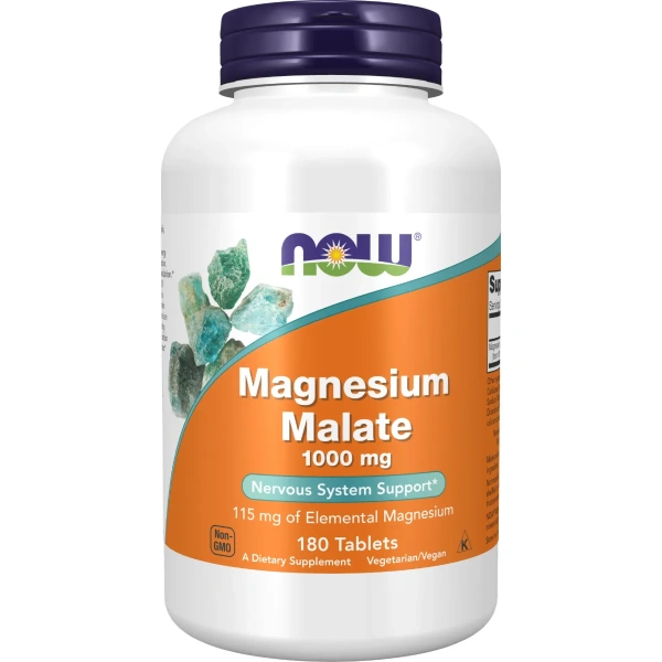 Now Foods, Magnesium Malate (Magneesium malaat), 1000 mg, 180 tabletti | Now Foods