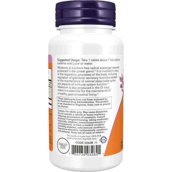 Now Foods, Melatonin, 1 mg, 100 Tablets | Now Foods