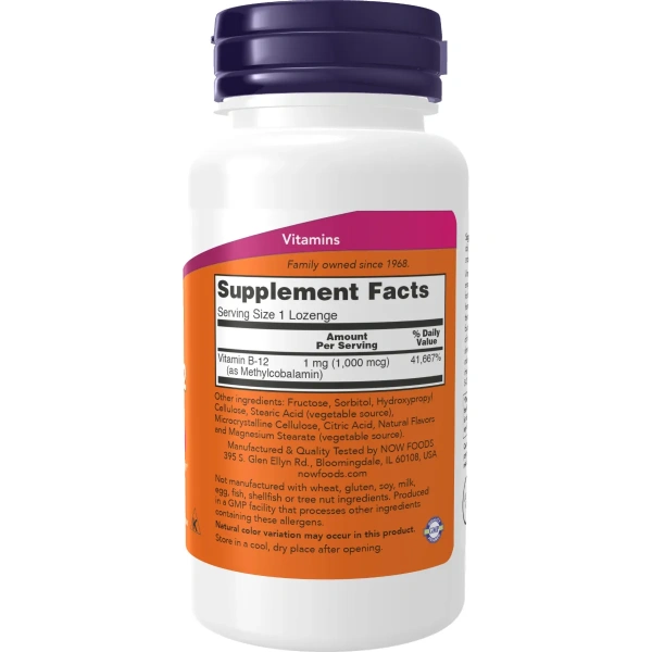 Now Foods, Methyl B-12 (Vitamiin metüül B-12), 1000 mcg, 100 näritavat tabletti | Now Foods