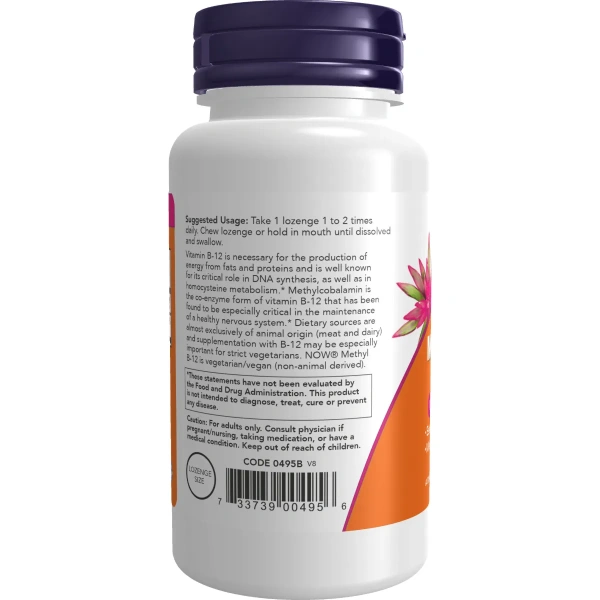 Methyl B-12, 1000 mcg, 100 Lozenges | Now Foods