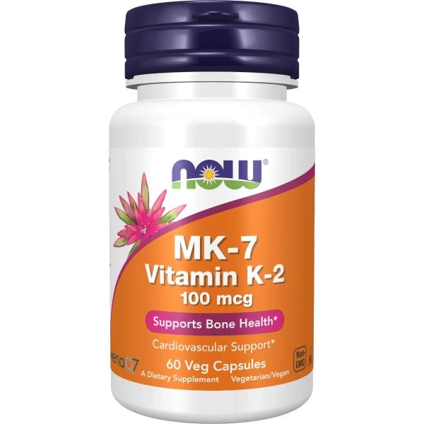 Now Foods, MK-7 Vitamin K-2 (Vitamiin MK-7 ja K2), 100 mcg, 60 kapslit | Now Foods