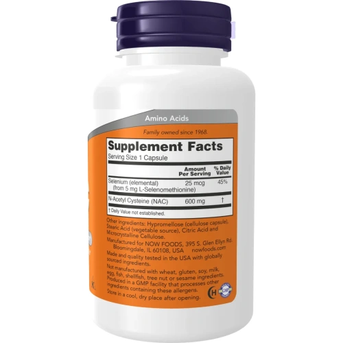 NOW Foods, NAC with Selenium, 100 Capsules | Now Foods
