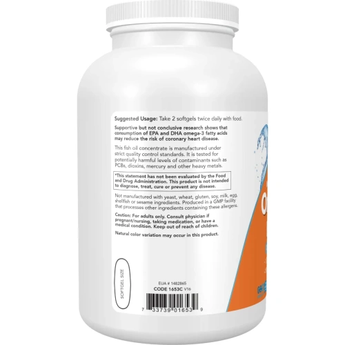 Now Foods, Omega-3, 500 geelkapslit | Now Foods