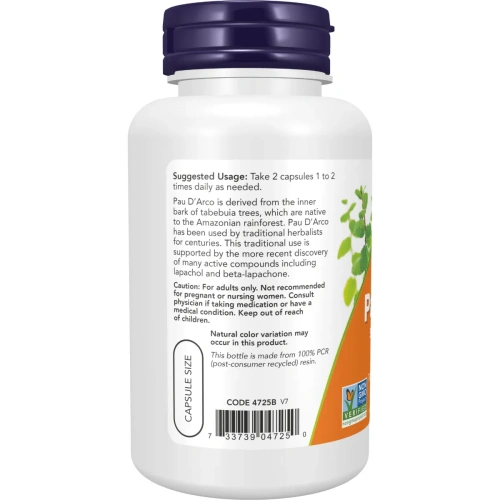 Now Foods, Pau D' Arco (Sipelgapuu koor), 500 mg, 100 kapslit | Now Foods