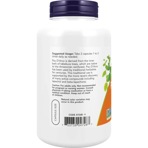 Now Foods, Pau D' Arco (Sipelgapuu koor), 500 mg, 250 kapslit | Now Foods