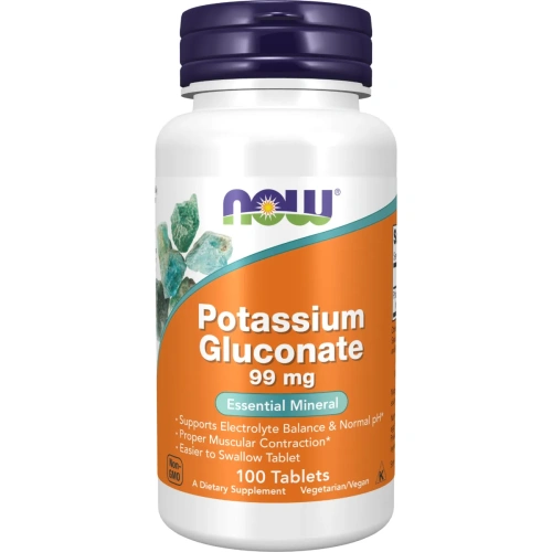 Now Foods, Potassium Gluconate (Kaaliumglükonaat), 99 mg, 100 table...
