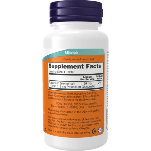 Now Foods, Potassium Gluconate, 99 mg, 100 Tablets | Vitaminai ir m... 2