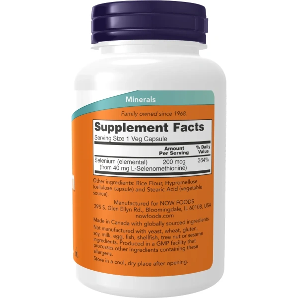 Now Foods, Selenium 200mcg, 180caps | Now Foods