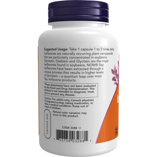 NOW Foods, Soy Isoflavones, 120 Veg Capsules - Looduslikud Sojauba Isoflavoonid Endokriinsüsteemi toetamiseks | Now Foods