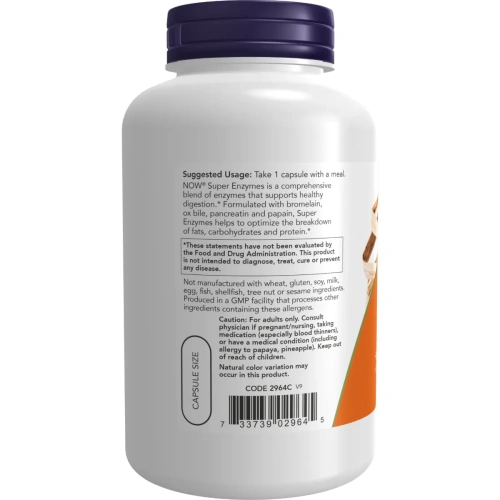 Now Foods, Super Enzymes (Super ensüümid), 180 kapslit | Now Foods