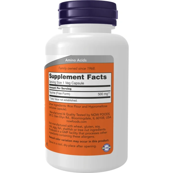 Now Foods, Taurine (Tauriin), 500 mg, 100 kapslit | Now Foods