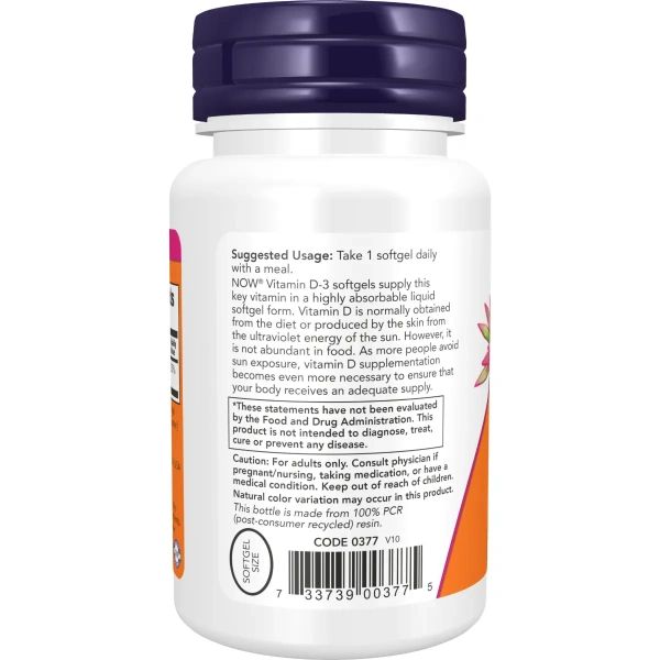 Now Foods, Vitamin D3, 2,000 IU, 240 Softgels | Now Foods
